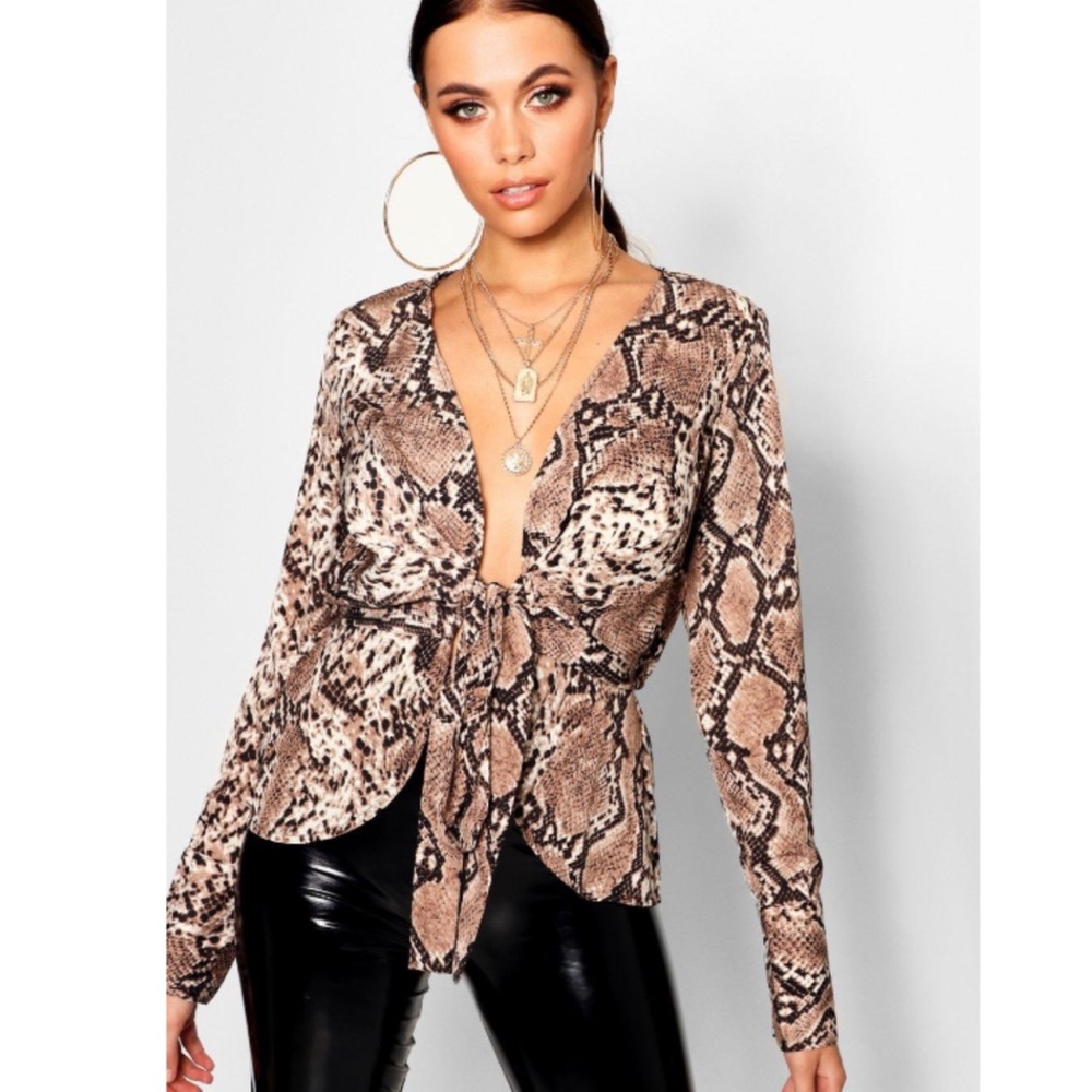 Snake print blouse